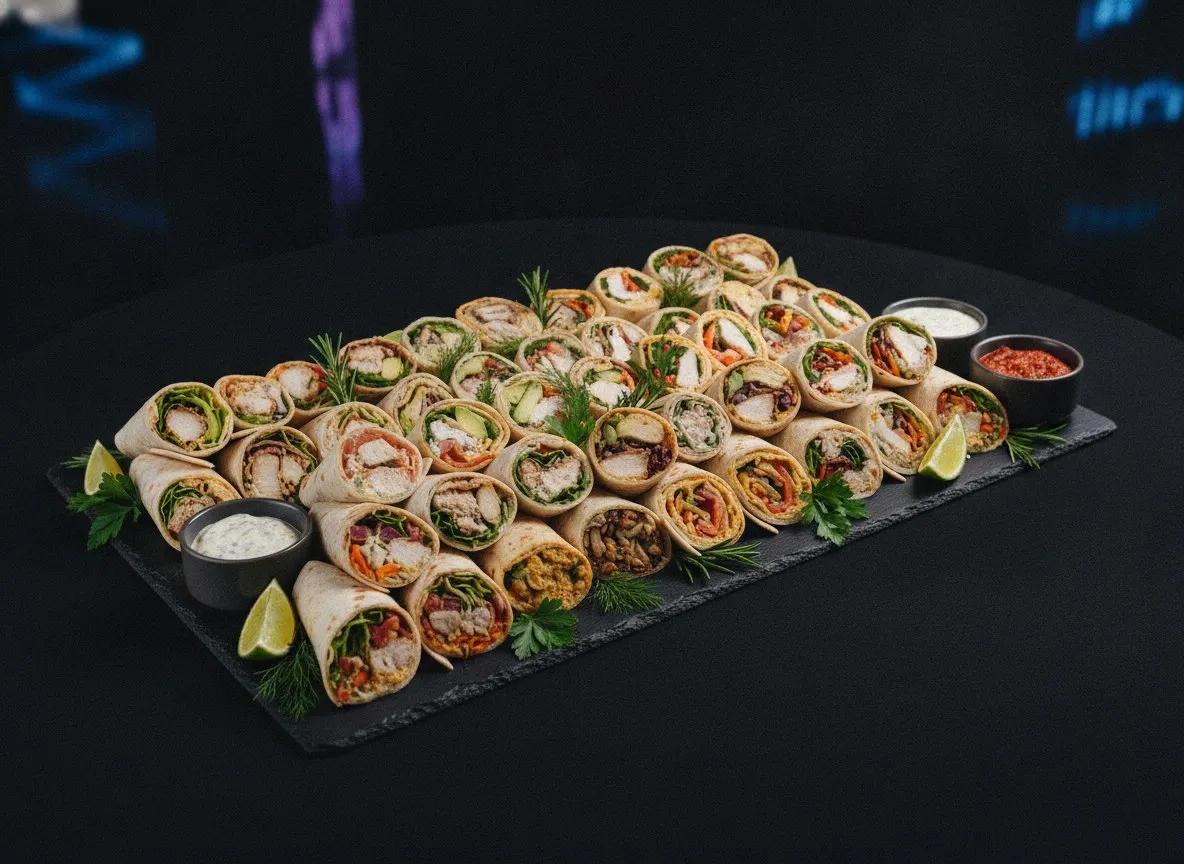 Wrap-Platte mit frischen Füllungen